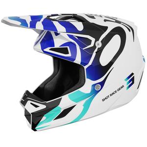 Motocross hjelm Shot Speed Ghost blank blå