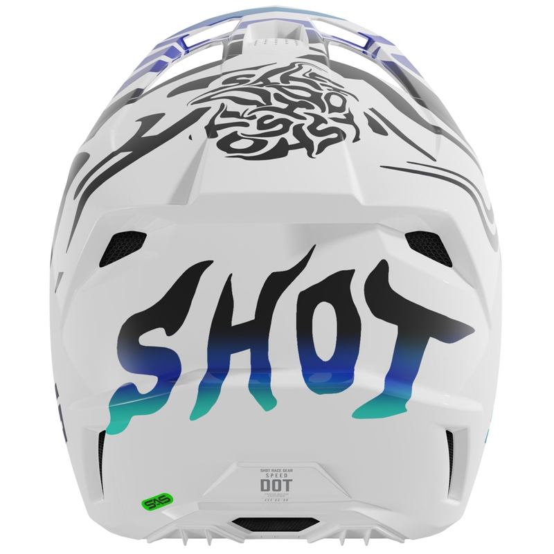 Motocross hjelm Shot Speed Ghost blank blå