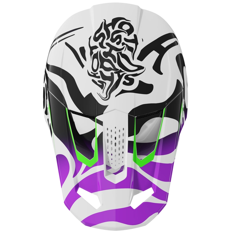 Motocross hjelm Shot Speed Ghost blank lilla
