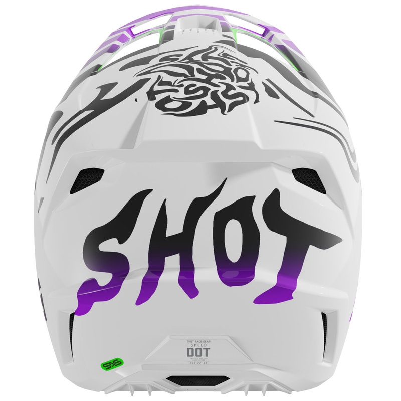 Motocross hjelm Shot Speed Ghost blank lilla