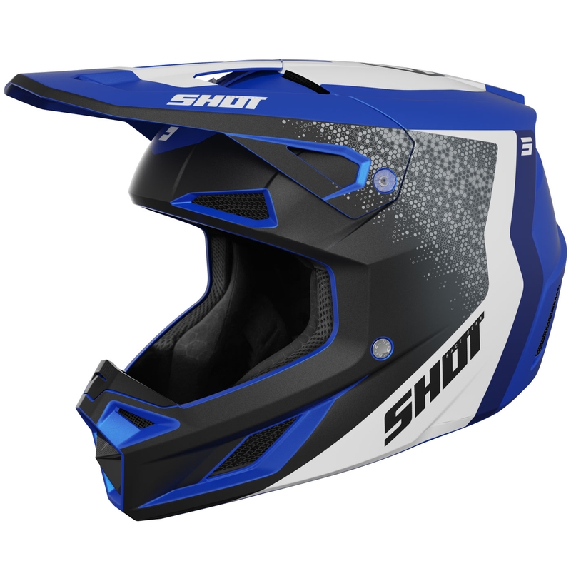Motocross hjelm Shot Speed Hybrid matblå