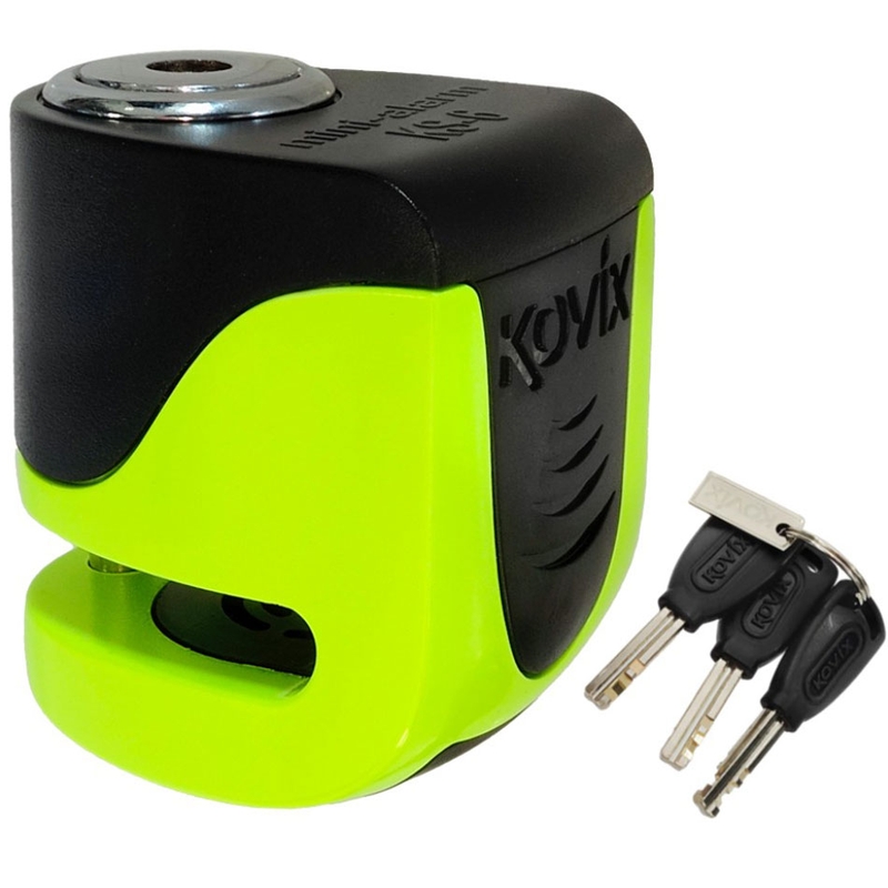 Skivebremselås med alarm KOVIX KS6 grøn