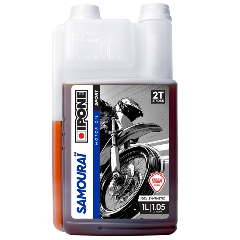 Syntetisk motorolie Ipone Samourai Racing 2T 1 l jordbær