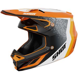 Motocross hjelm Shot Speed Hybrid blank orange