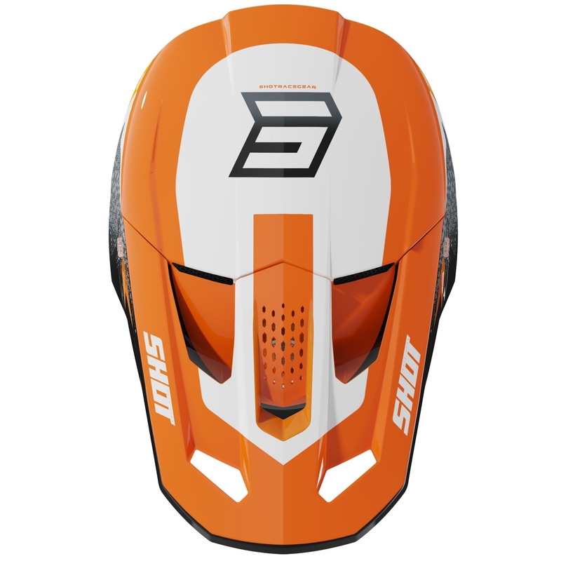 Motocross hjelm Shot Speed Hybrid blank orange