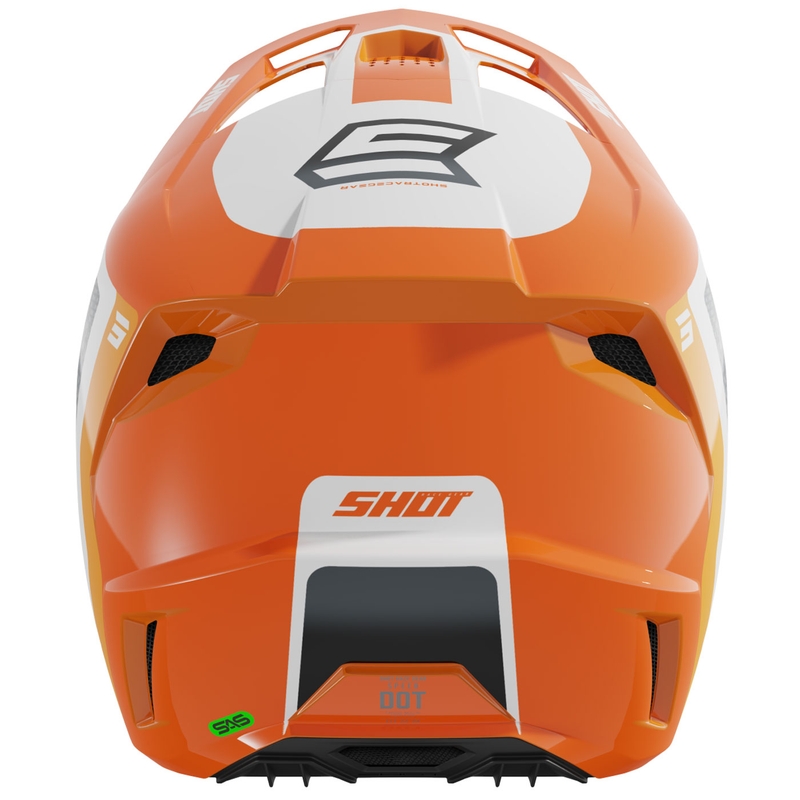 Motocross hjelm Shot Speed Hybrid blank orange