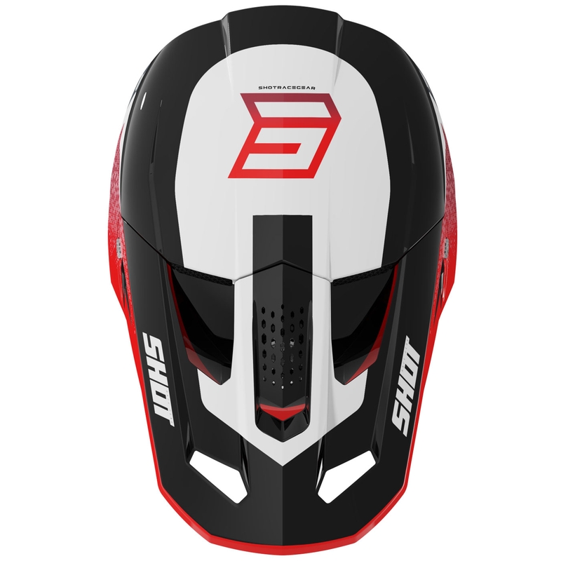 Motocross hjelm Shot Speed Hybrid blank rød