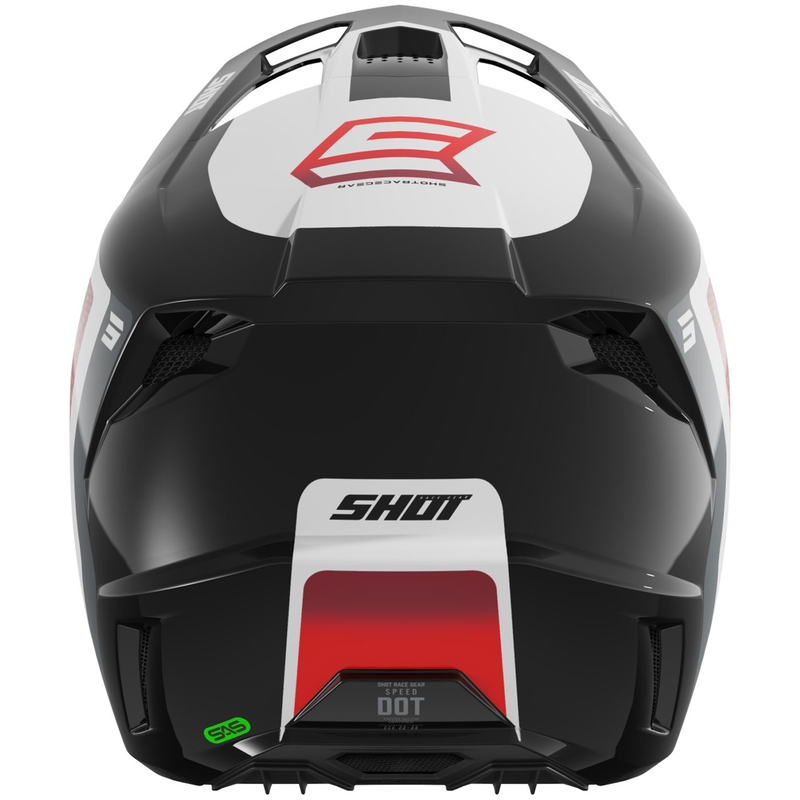 Motocross hjelm Shot Speed Hybrid blank rød