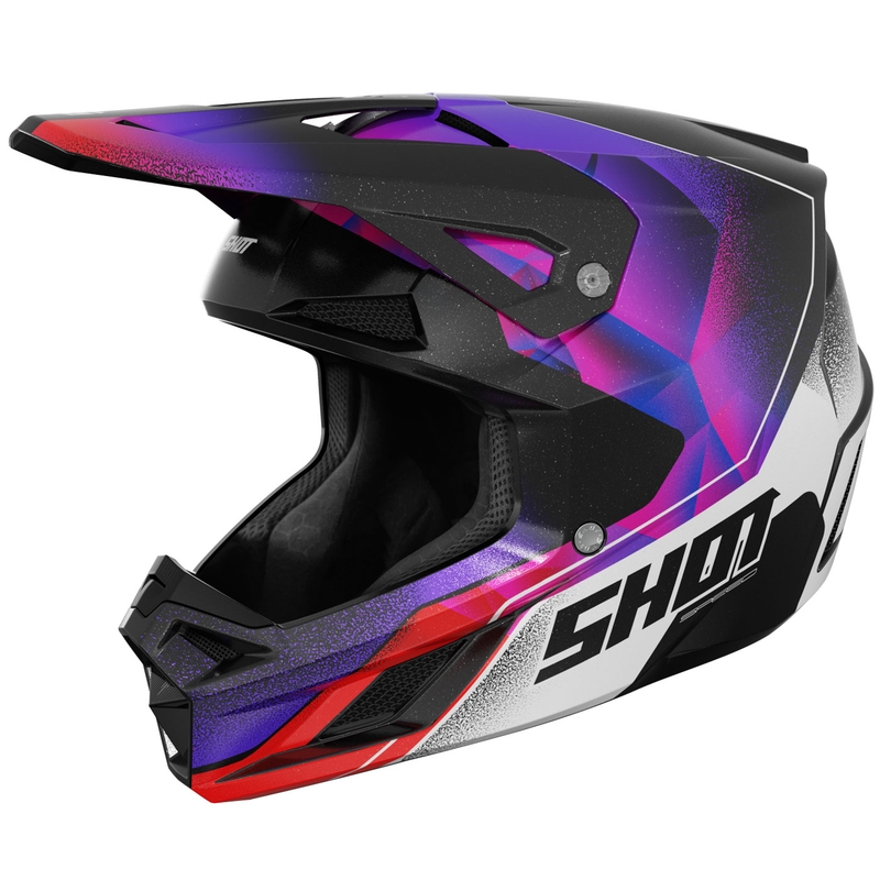 Motocross hjelm Shot Speed Olymp perle lilla
