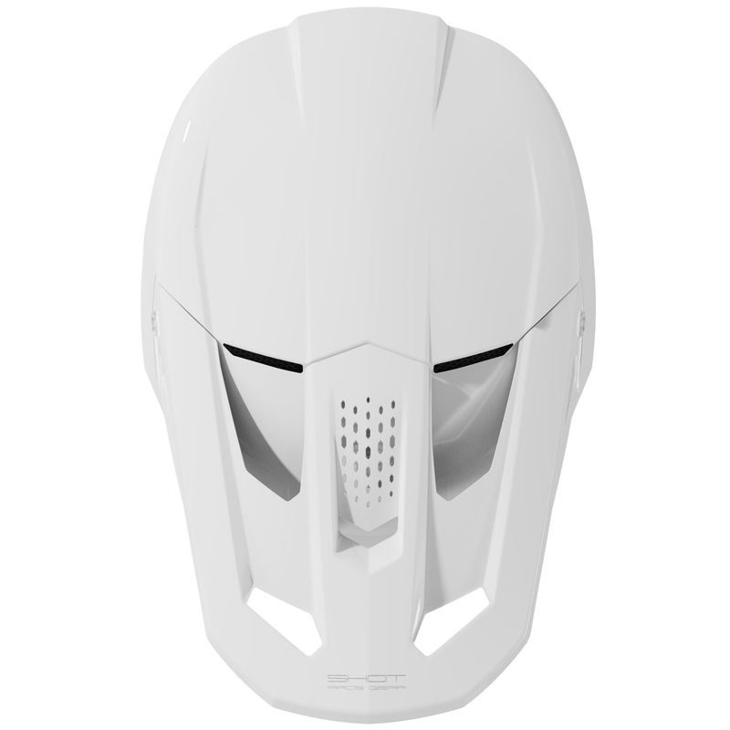 Motocross hjelm Shot Speed Solid blank hvid