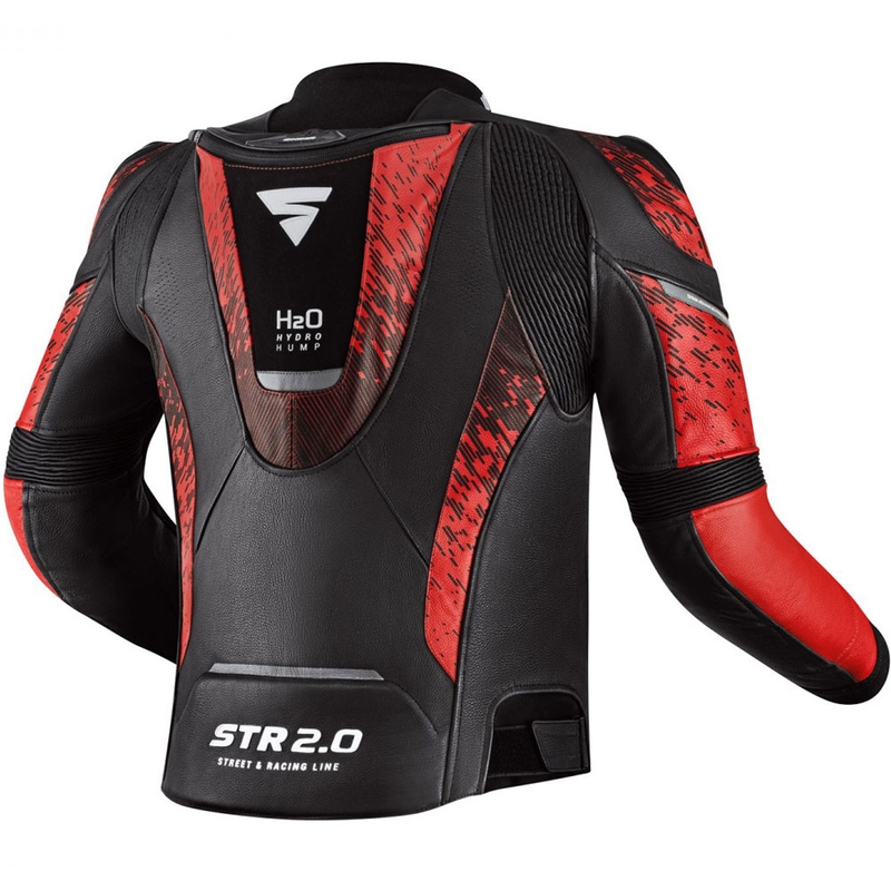 Shima STR 2.0 motorcykeljakke sort-rød