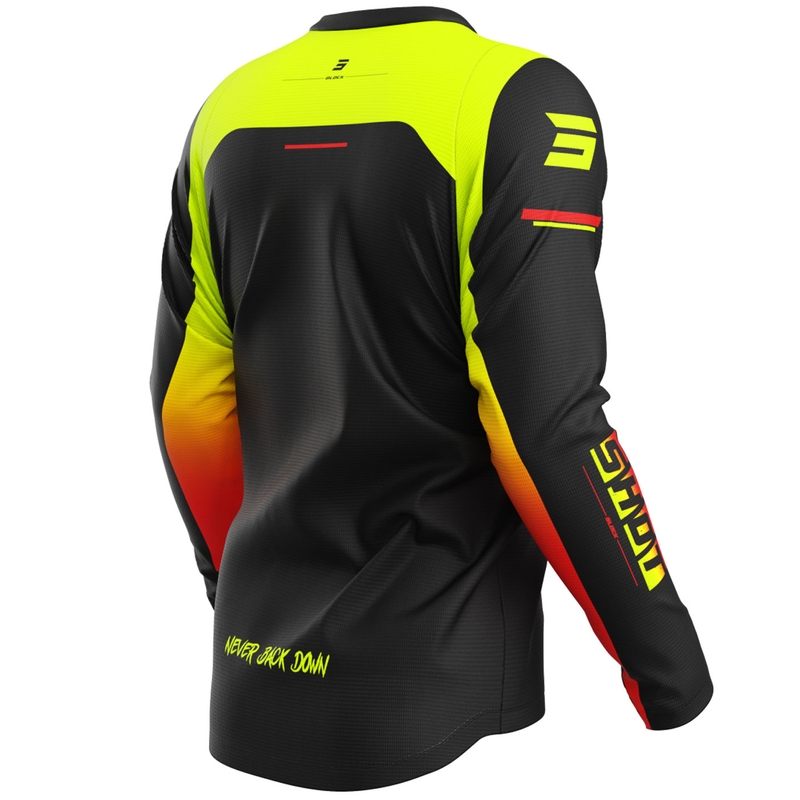 Motocross trøje Shot Devo Block fluo gul