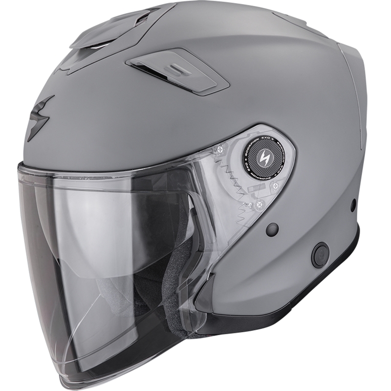 Scorpion EXO-GT Jet Solid Åben Motorcykelhjelm, Mat Cementgrå