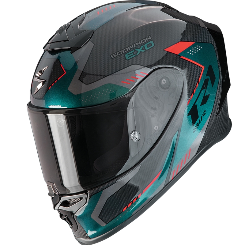 Scorpion EXO-R1 EVO II Carbon Air Propel Integralhjelm Sort-Grøn