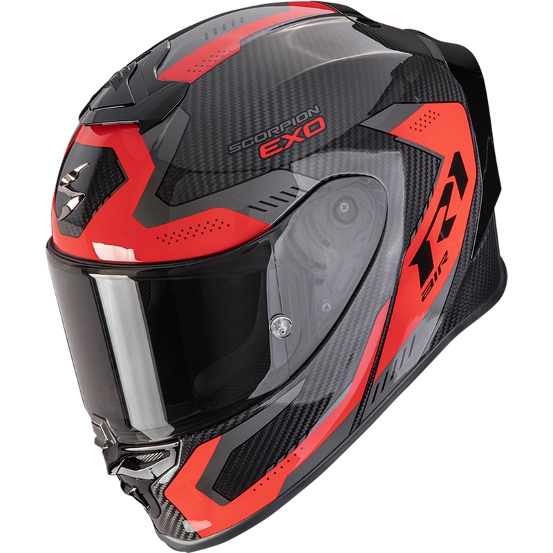 Scorpion EXO-R1 EVO II Carbon Air Propel Integralhjelm, Sort/Rød