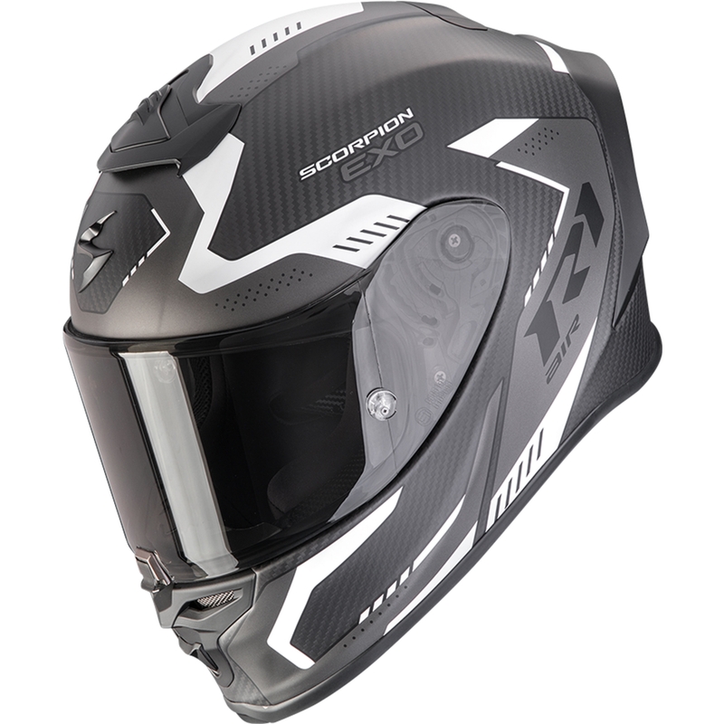 Scorpion EXO-R1 EVO II Carbon Air Propel Integralhjelm, Matsort/Sølv