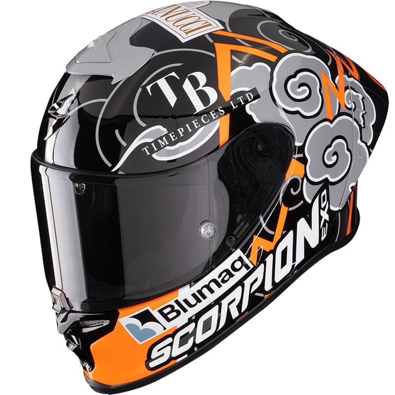 Scorpion EXO-R1 EVO Air FIM RACING #1 Replica Aron 2024 Integralhjelm Sort-Orange-Grå