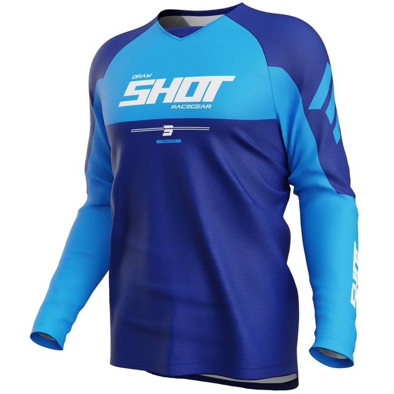 Motocross trøje Shot Draw Private blå