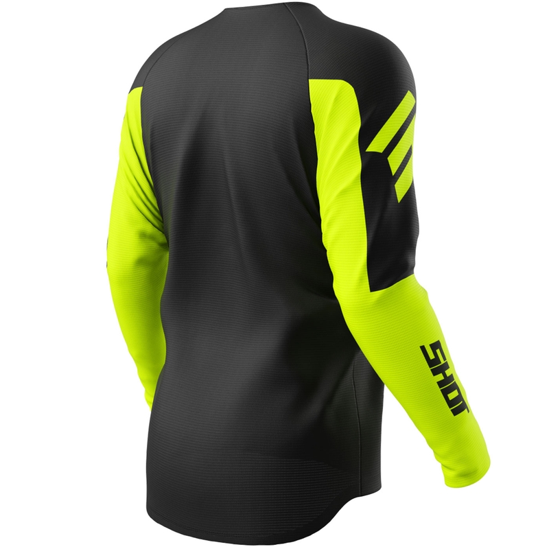 Motocross trøje Shot Draw Private fluo gul