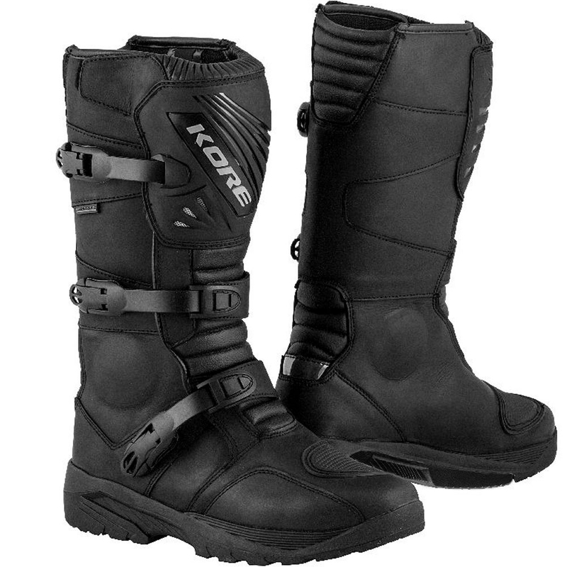 Motorcykelstøvler Kore Adventure Long 3.0, Sort