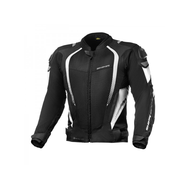 Shima Mesh Pro sort og hvid motorcykeljakke udsalg