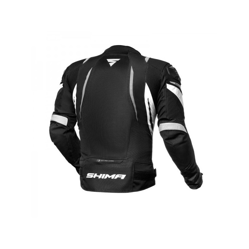 Shima Mesh Pro sort og hvid motorcykeljakke udsalg