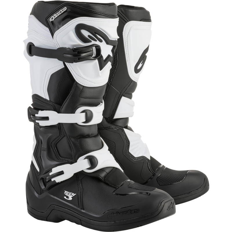 Alpinestars Tech 3 sorte og hvide motorcykelstøvler
