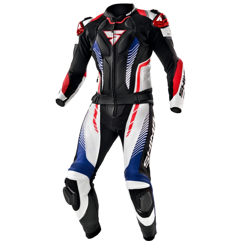Shima Apex sort-hvid-rød motorcykeloverall udsalg