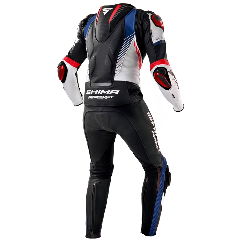 Shima Apex sort-hvid-rød motorcykeloverall udsalg