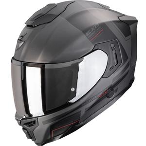 Scorpion EXO-1500 Air Dual fullface motorcykelhjelm, mat sølv-sort-rød