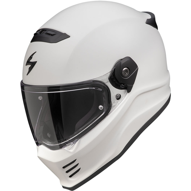 Scorpion Covert FX Solid fullface motorcykelhjelm, mat lysegrå