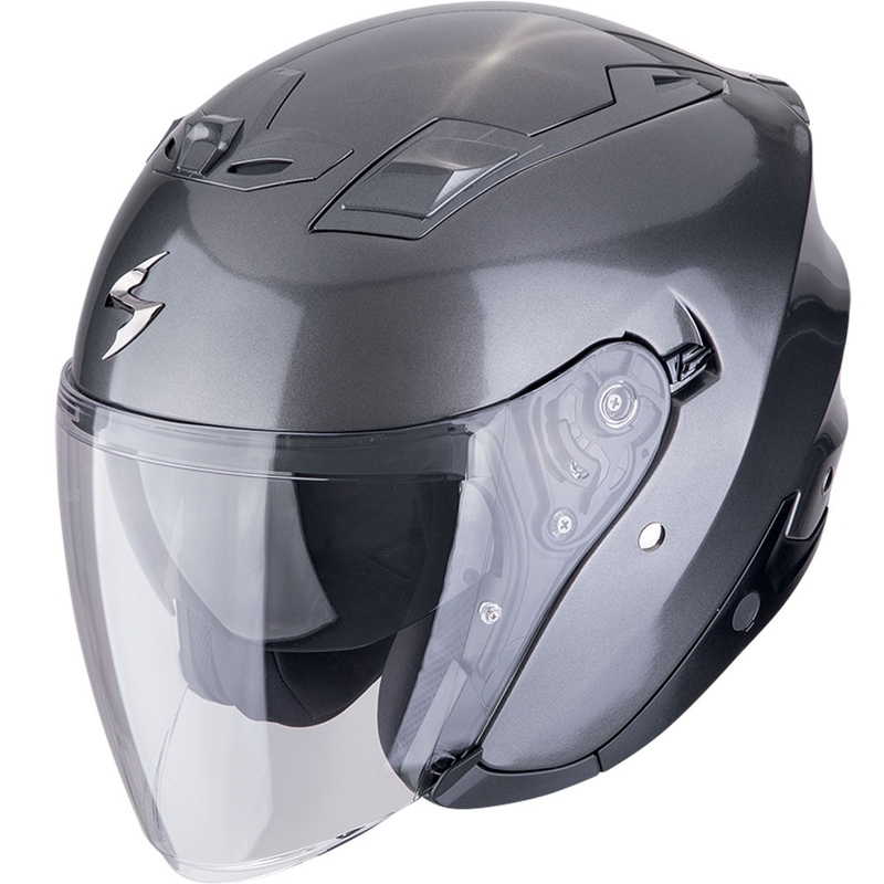 Scorpion EXO-Z1 SOLID åben motorcykelhjelm, metallic grå