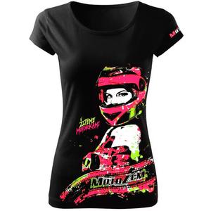Dame T-shirt MotoZem - Vi lever af motorcykler