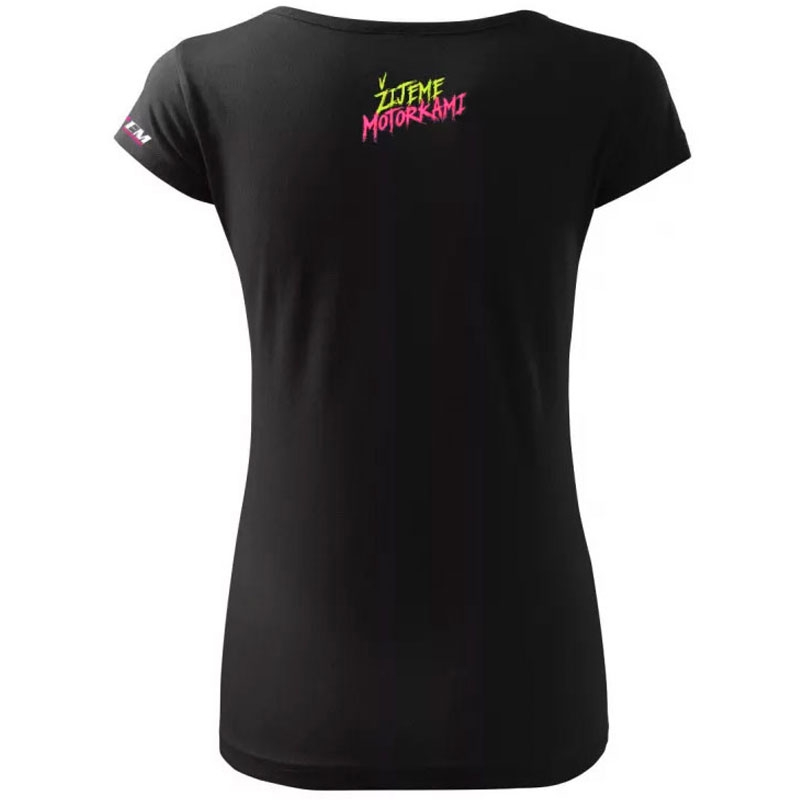 Dame T-shirt MotoZem - Vi lever af motorcykler