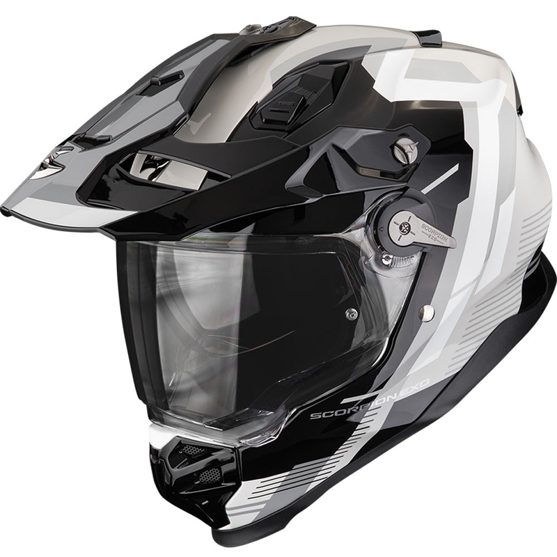 Enduro motorcykelhjelm Scorpion ADF-9000 Air Patrol sort-sølv