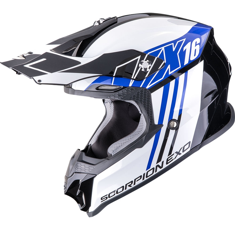 Scorpion VX-16 EVO Air Lignes motocrosshjelm sort-blå