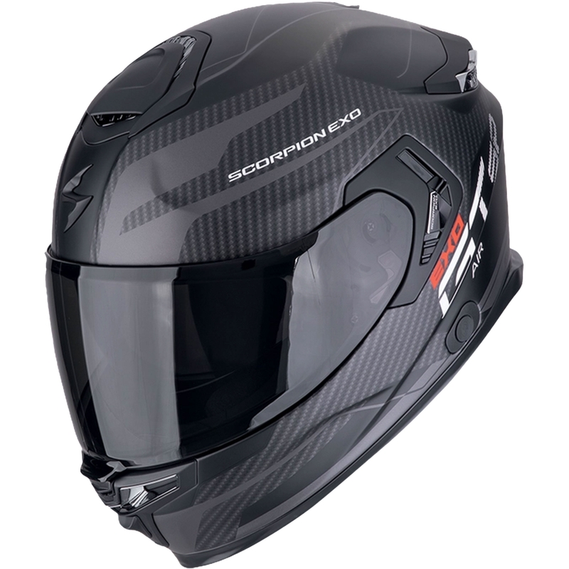 Integreret motorcykelhjelm Scorpion EXO-GT SP AIR FLEX mat sort-sølv