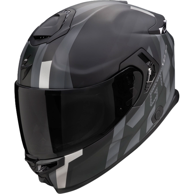 Integreret motorcykelhjelm Scorpion EXO-GT SP AIR TOURADVEN sort-sølv udsalg