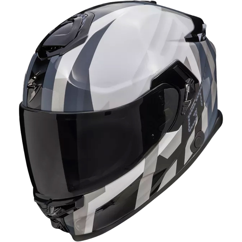 Integreret motorcykelhjelm Scorpion EXO-GT SP AIR TOURADVEN perlehvid-sølv udsalg