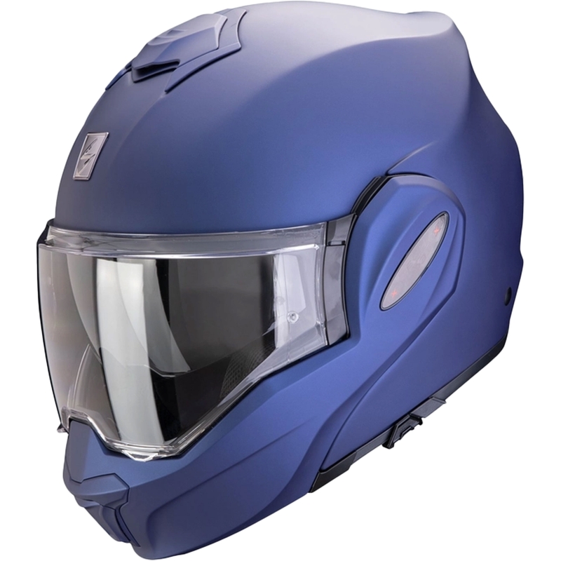 Flip-up hjelm Scorpion EXO-TECH EVO PRO SOLID mat metallic blå