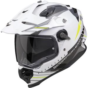 Enduro hjelm Scorpion ADF-9000 Air Feat hvid-sort-fluo gul