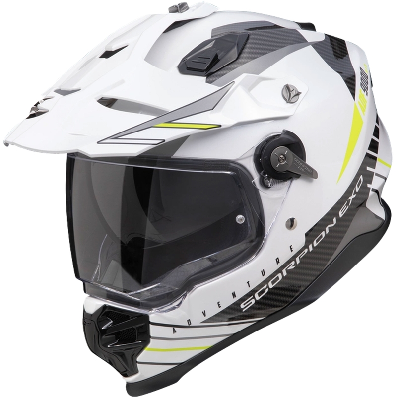 Enduro hjelm Scorpion ADF-9000 Air Feat hvid-sort-fluo gul udsalg