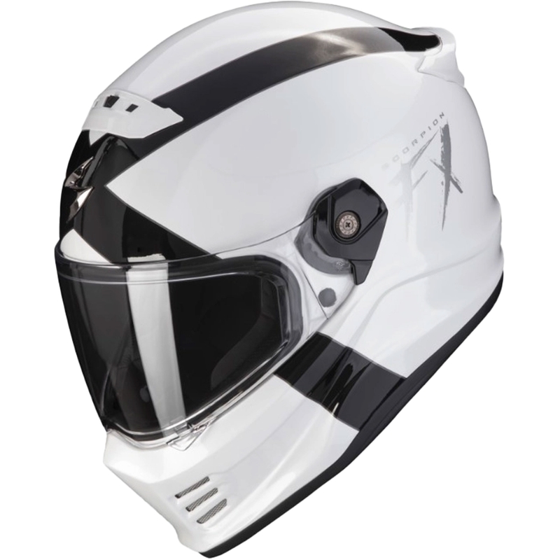 Motorcykelhjelm SCORPION COVERT FX GALLUS hvid-sort
