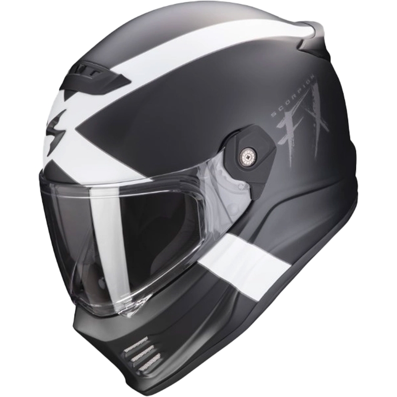 Motorcykelhjelm SCORPION COVERT FX GALLUS sort og hvid