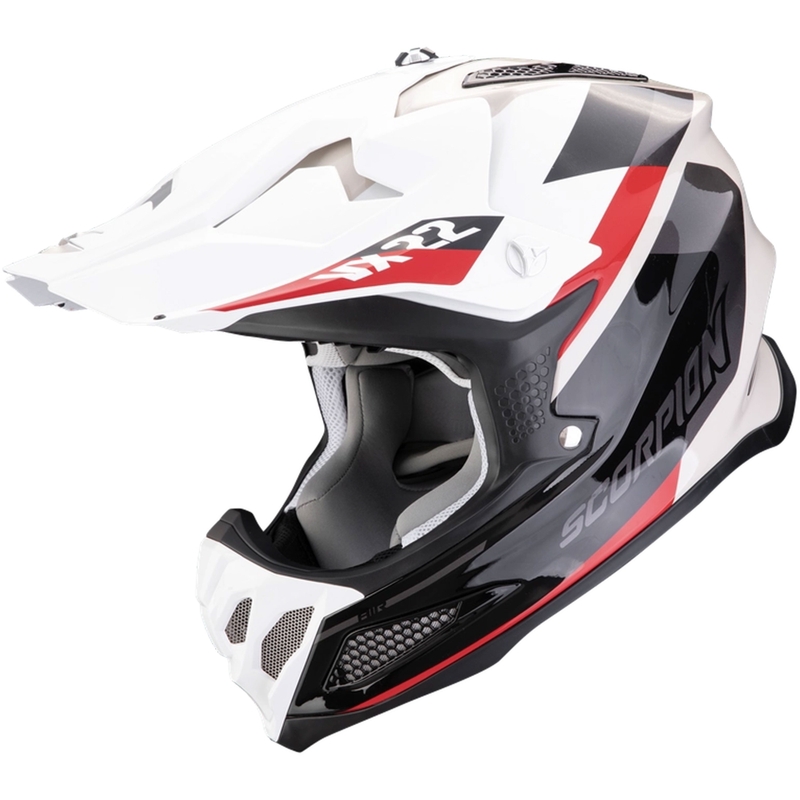 Motocrosshjelm Scorpion VX-22 Air BETA sort-hvid-sand