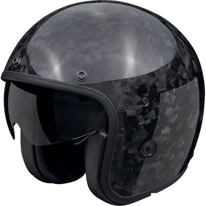 Åben motorcykelhjelm Scorpion Belfast EVO ONYX CARBON SOLID sort