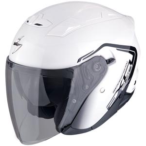 Åben motorcykelhjelm SCORPION EXO-230 CIT-E hvid-sort