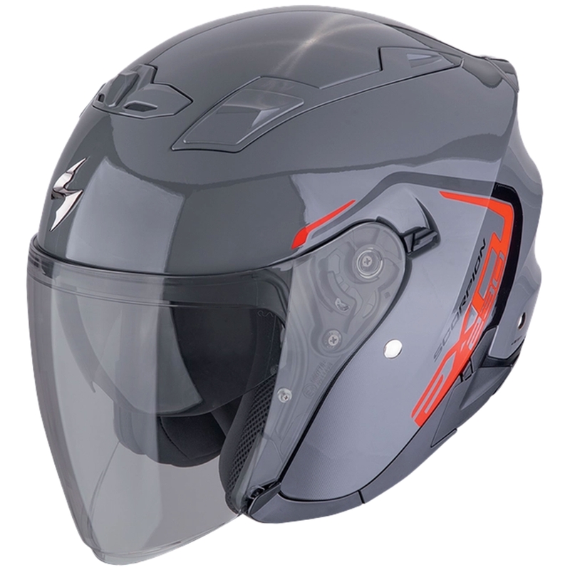 Åben motorcykelhjelm SCORPION EXO-230 CIT-E grå-rød