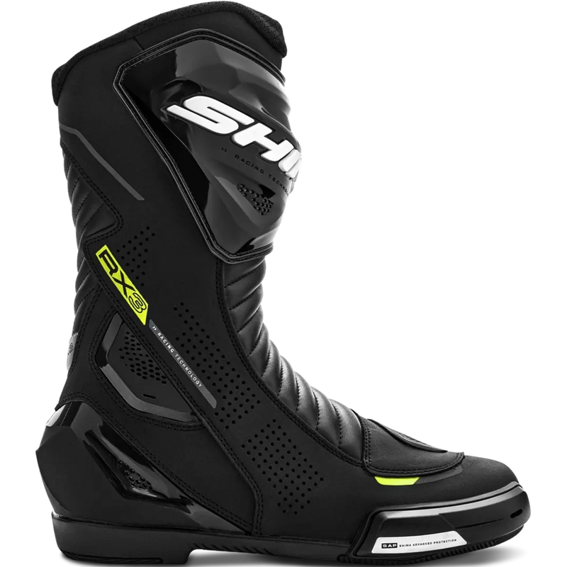 Shima RX-3 motorcykelstøvler sort-fluo gul