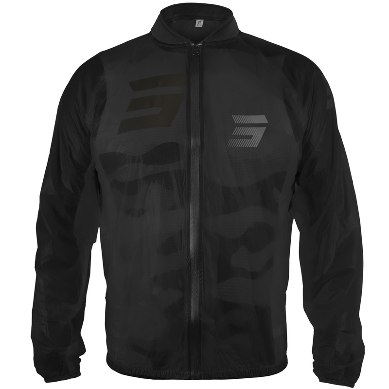 Shot Windbreaker regnjakke sort